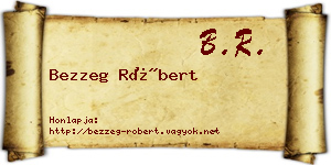 Bezzeg Róbert névjegykártya