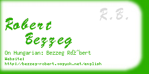 robert bezzeg business card